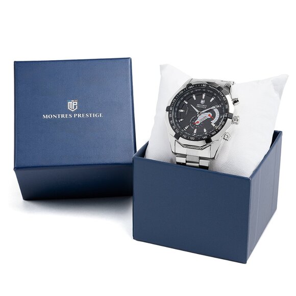 Invicta X Montres Prestige Men's Watch Silver/Black 46mm MPW-0098 New! - Picture 4 of 8